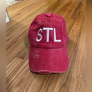 STL distressed baseball hat brand CC pony tail back